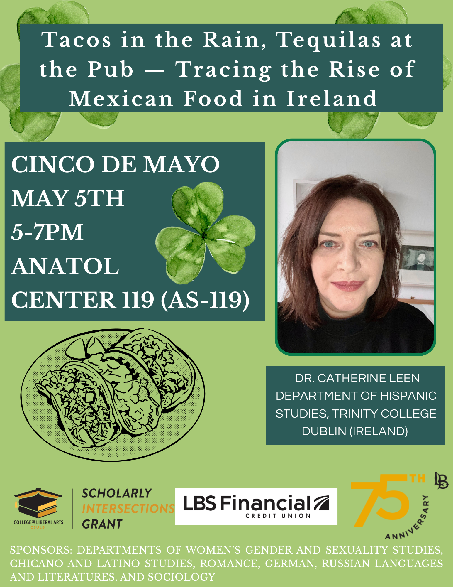 Tacos in the Rain, Tequilas at the Pub Flyer