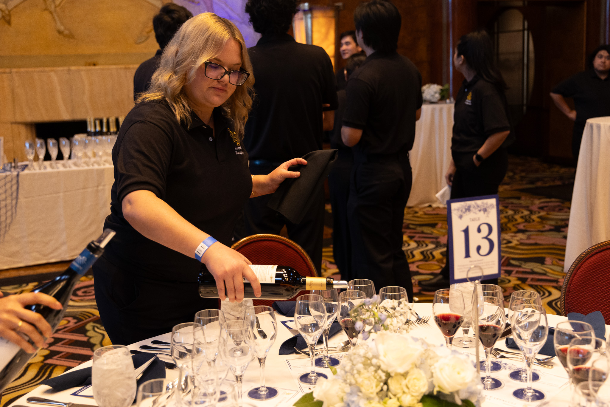 Pouring wine
