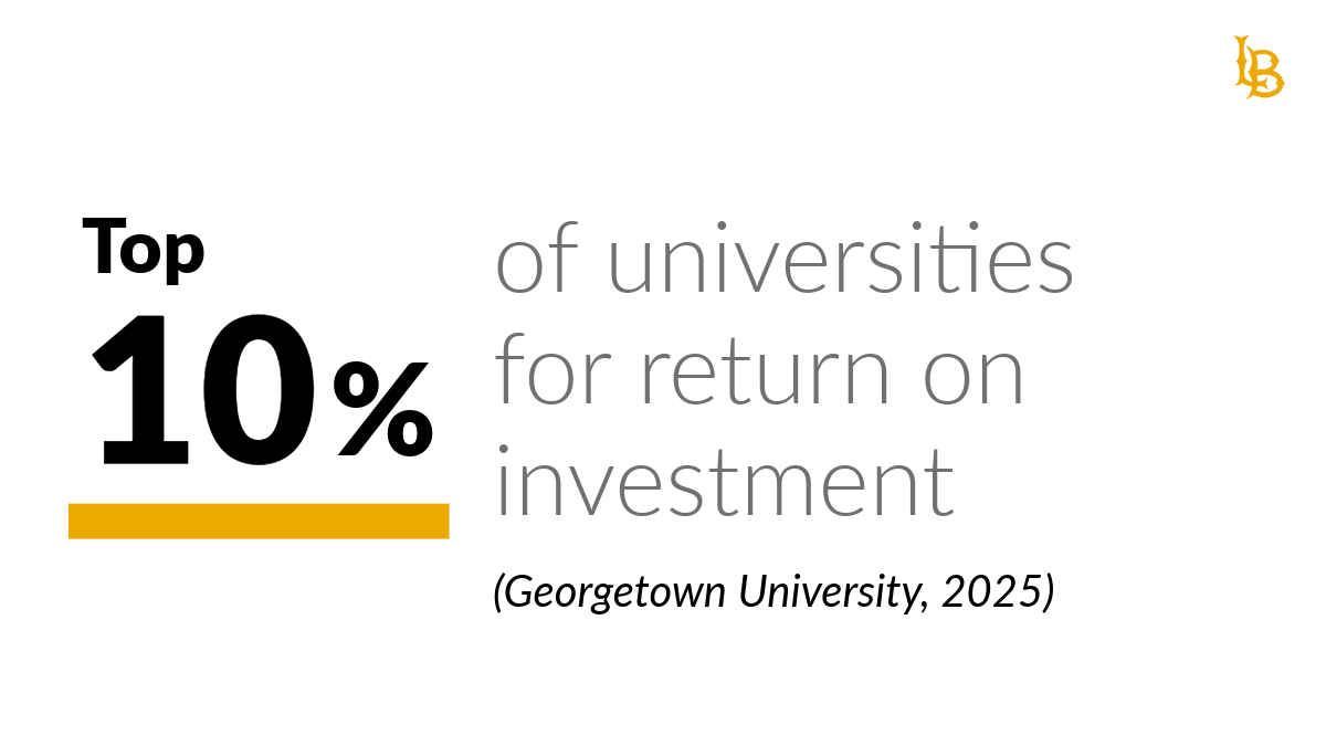 top 10% of universities for return on investment