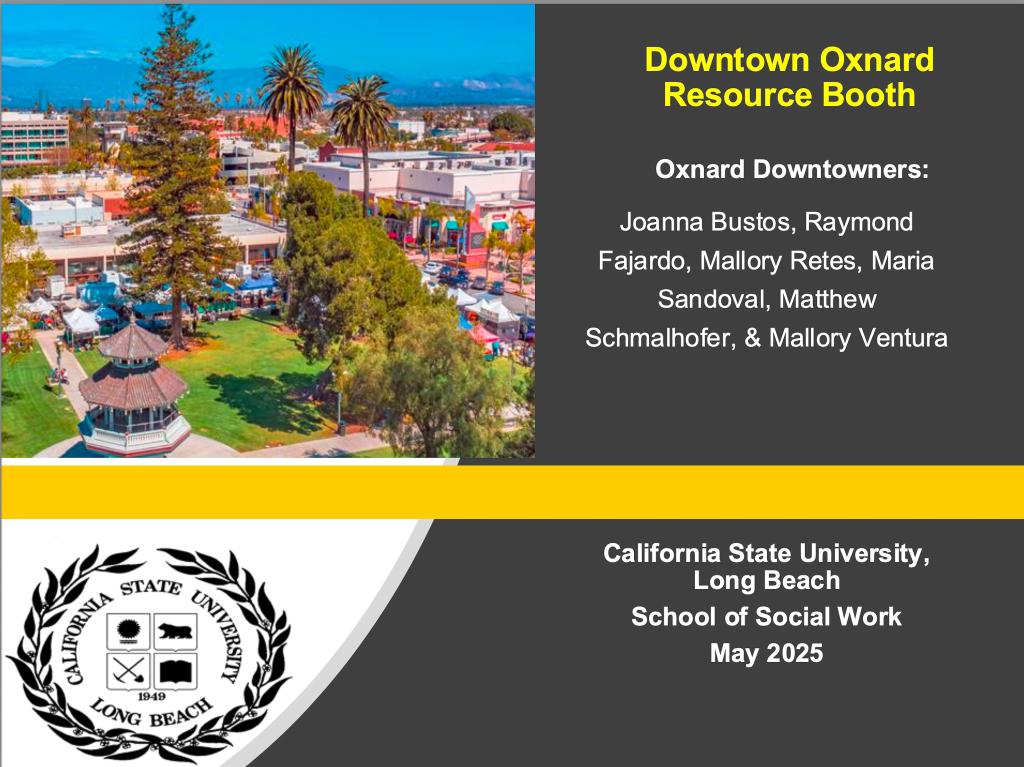 DE Poster Downtown Oxnard Resource Booth