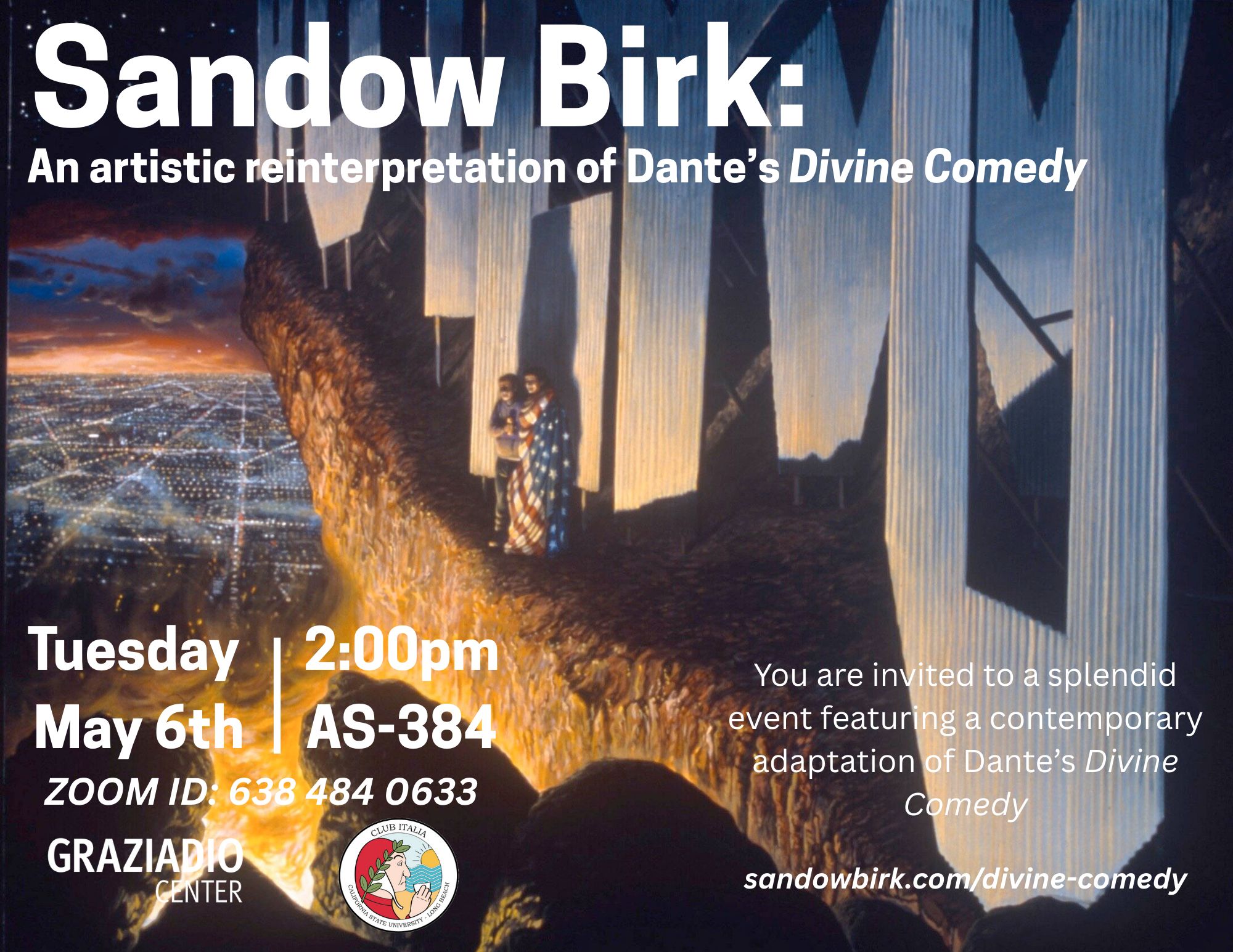 Graphic Flyer for Sandow Birk Event Graphic Flyer for Sandow Birk Event