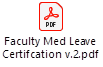 faculty medical leave certification link