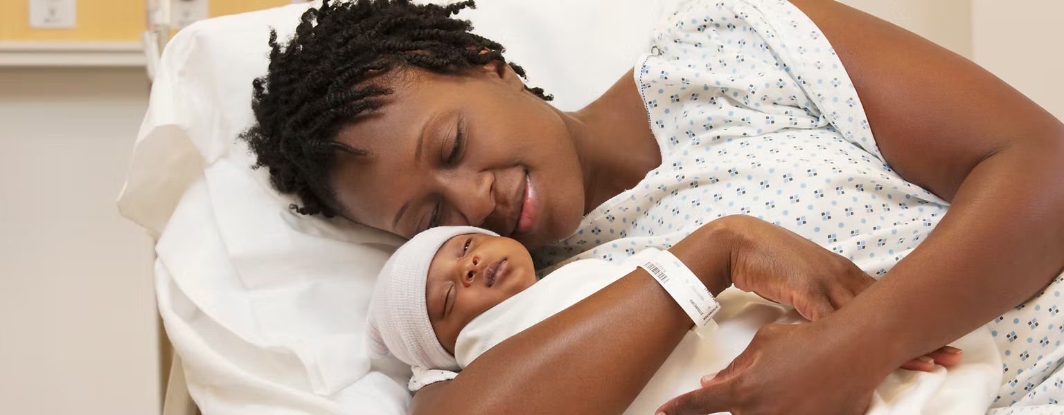 Black woman and baby