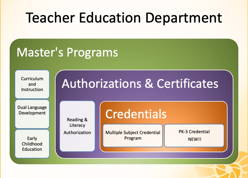 Programs in the Teacher Education Department