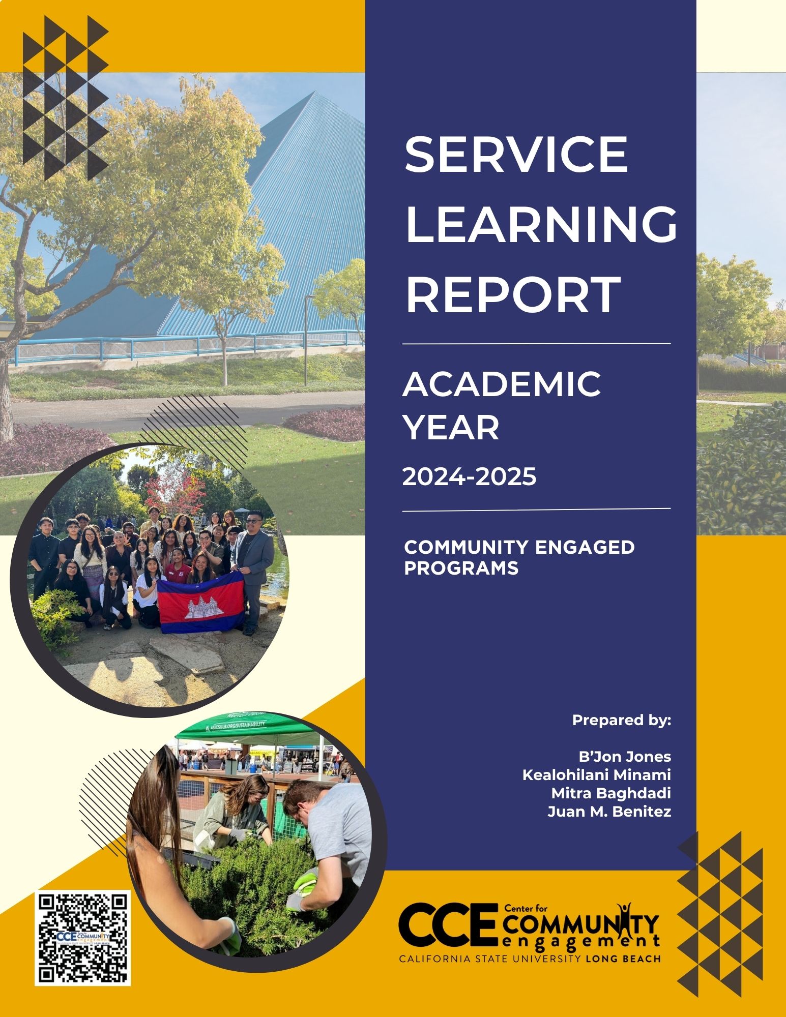 service learning annual report cover page, click for full report