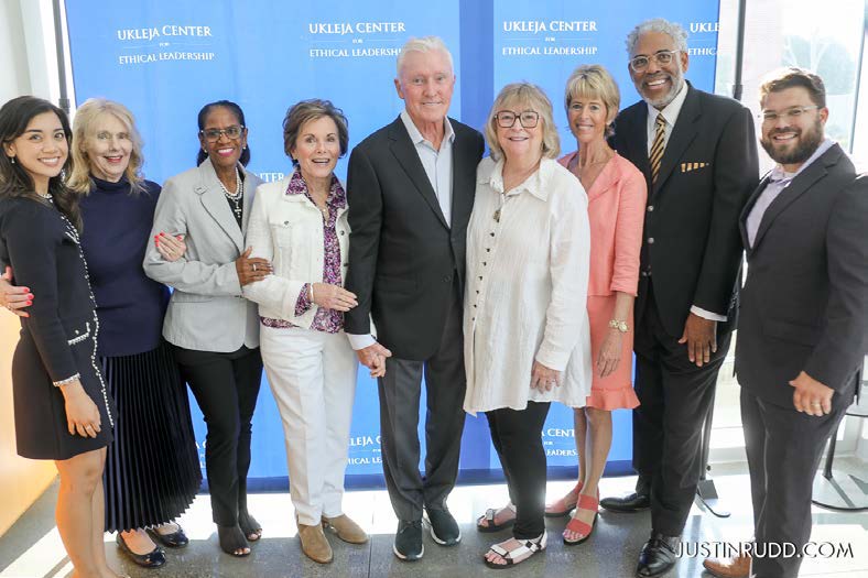 Co-Founders Louise and Mick Ukleja with CSULB President Jane Close Conoley and 20th anniversary celebration guest speakers ~ June 2025
