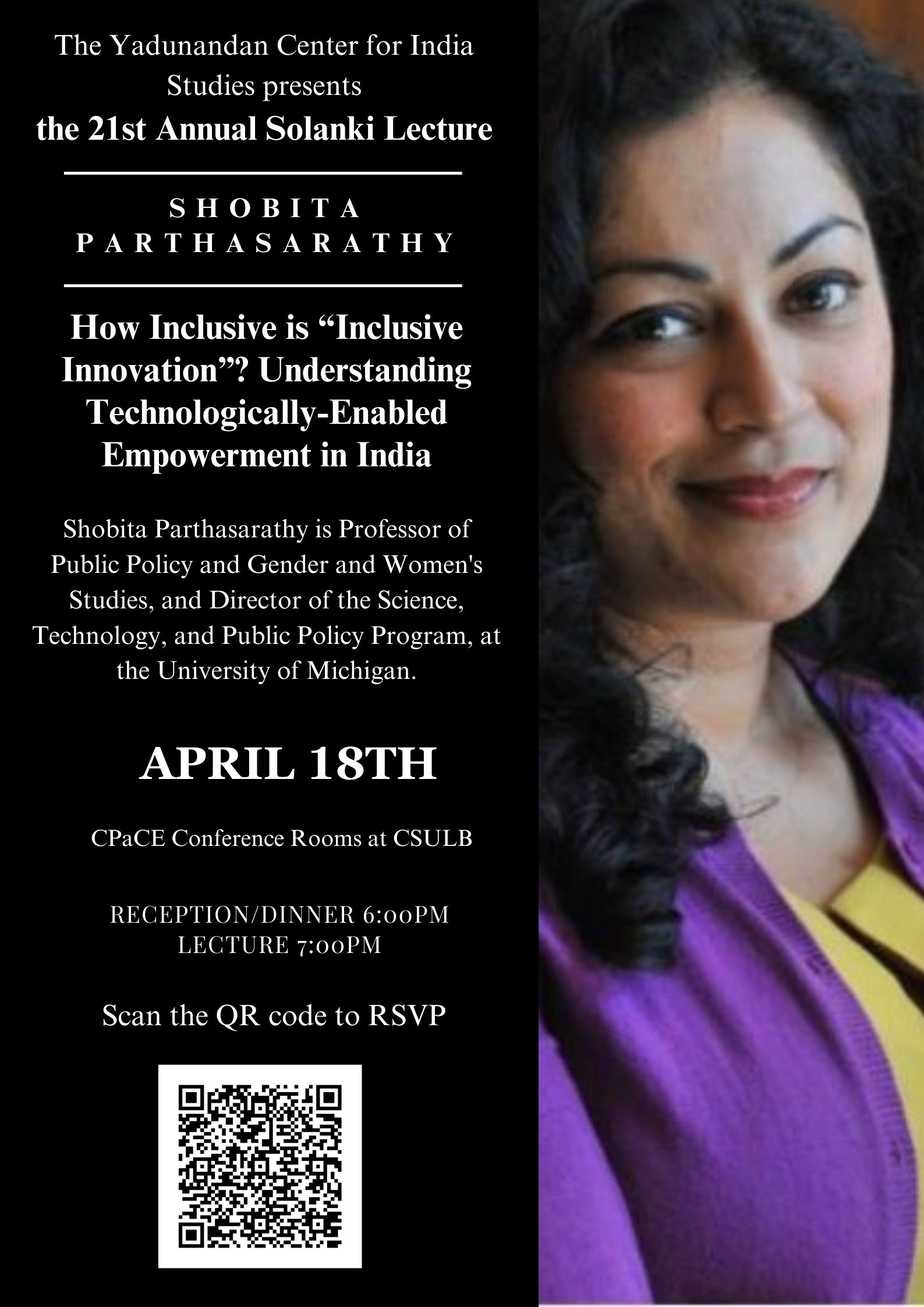 The 21st Annual Solanki Lecture Poster