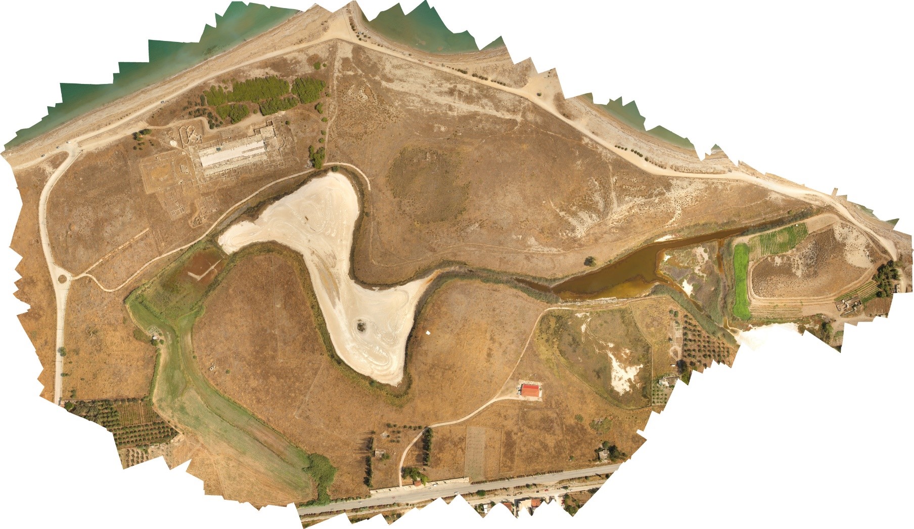 image of an aerial survey of lechaion harbor