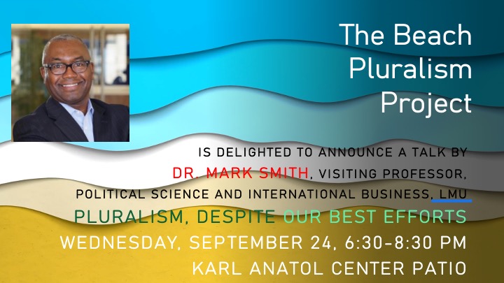 flyer for talk with title and picture of a man
