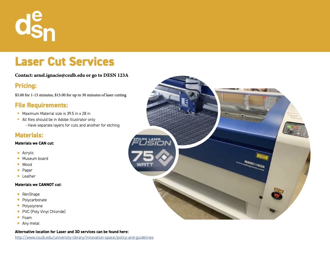 Fall 2025 Design Laser Cut Flyer