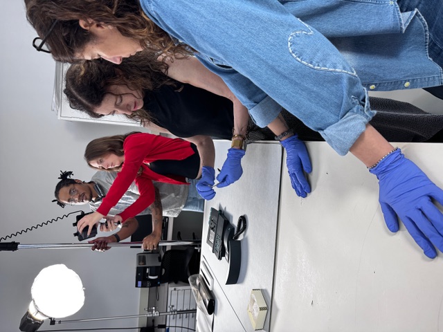 Lisa Krohn working with student