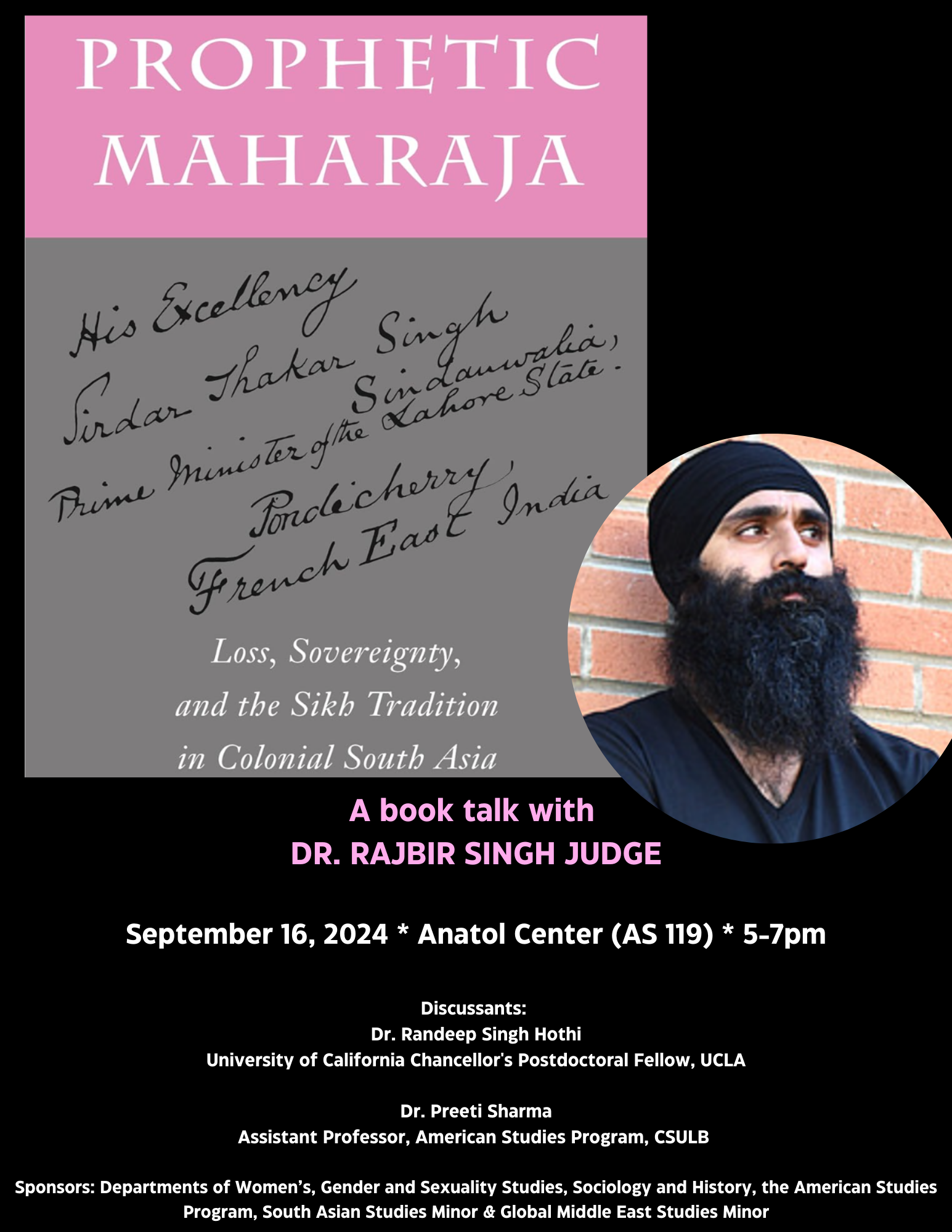 Rajbir Book Talk Flyer