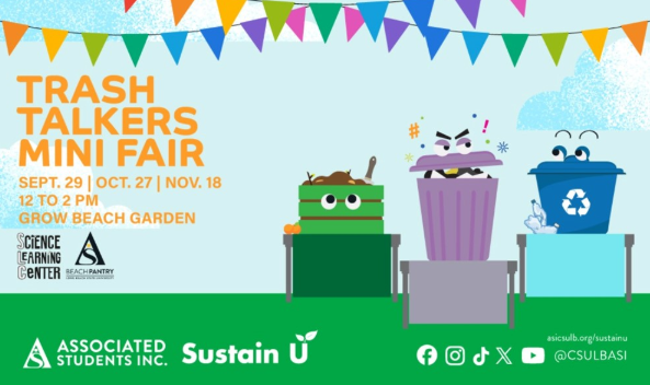 "trash talkers mini fair" with graphic trash bins