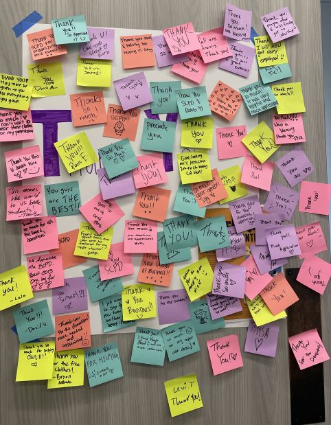 COB Closet event Thank you notes