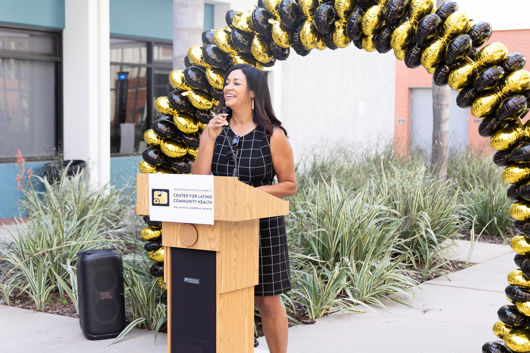 Dr. Melawhy Garcia giving speech