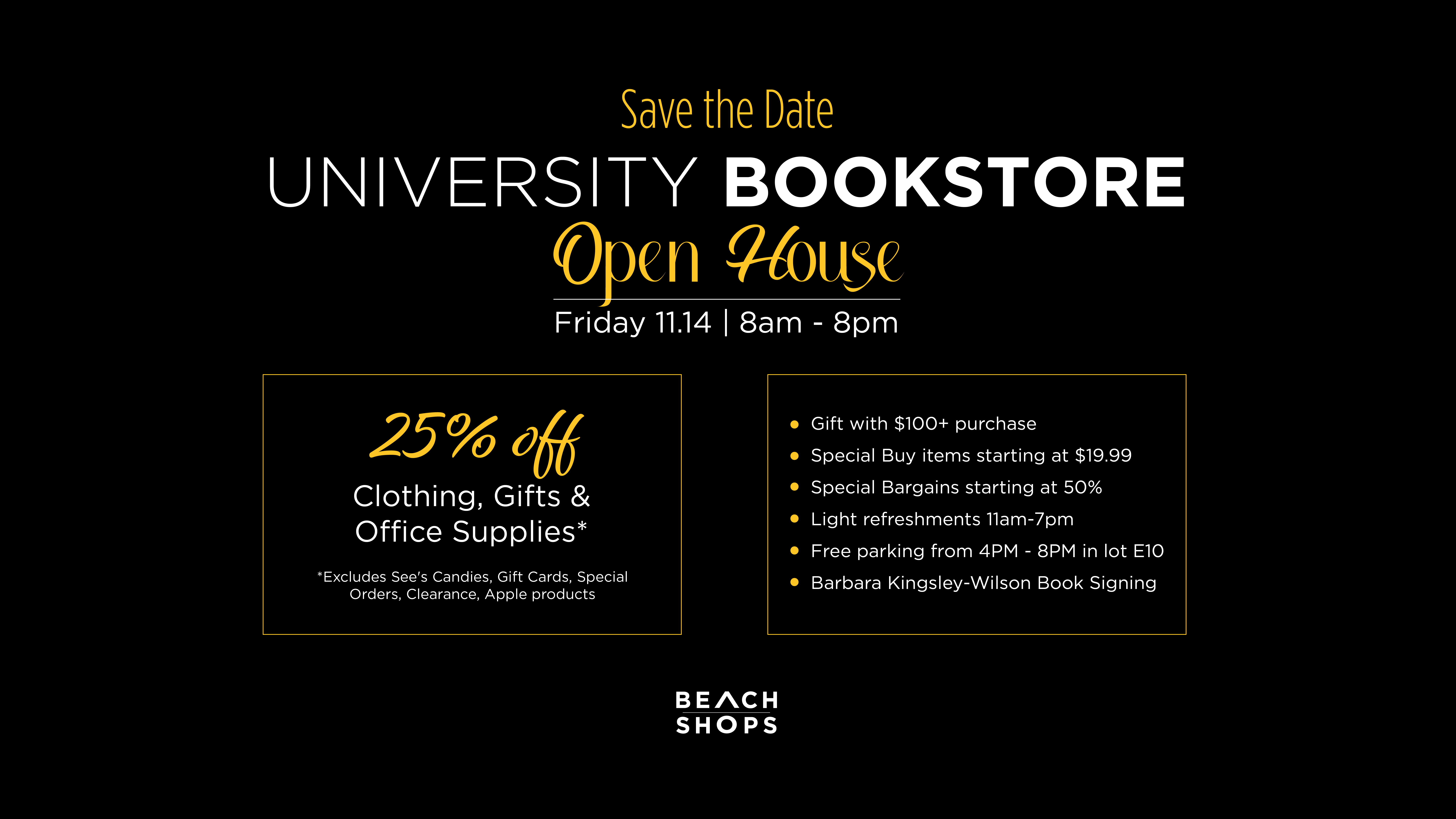 University Bookstore Holiday Open House