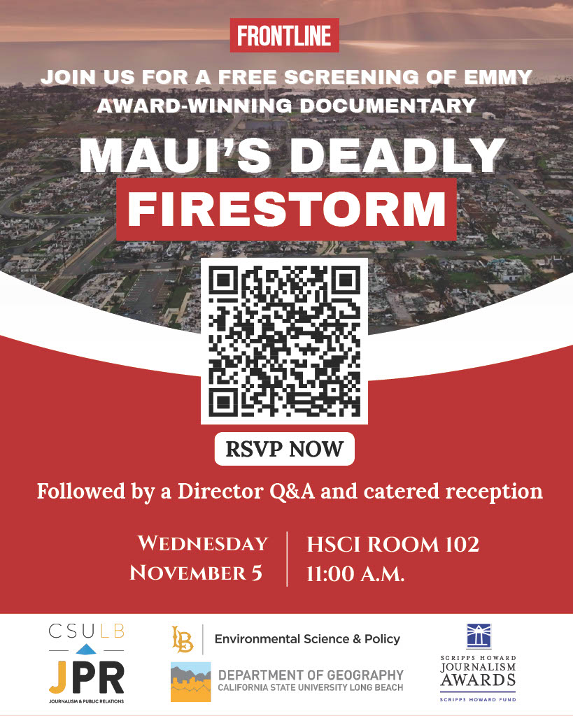 “Maui’s Deadly Firestorm“ Screening Event Flyer