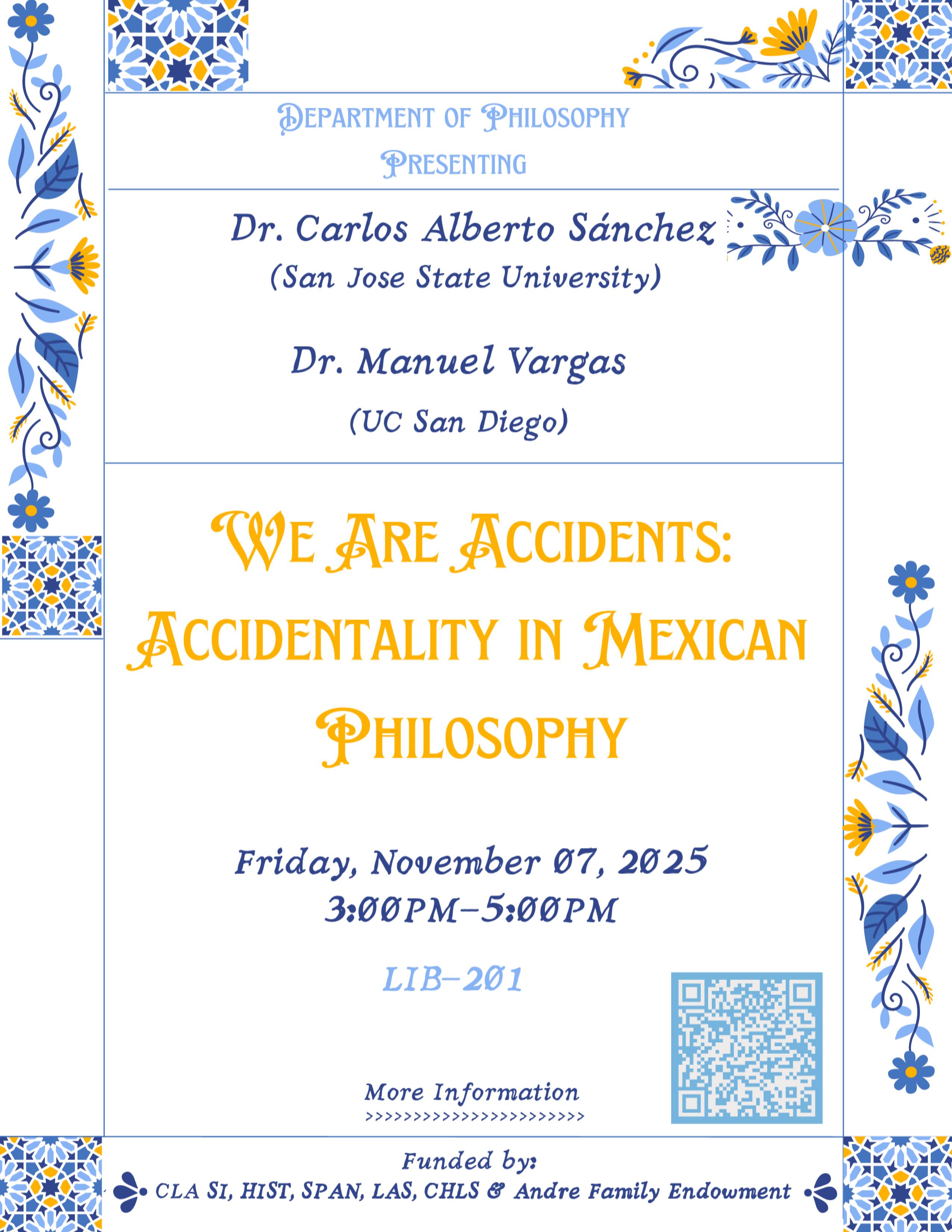 Philosophy Department Lecture Flyer