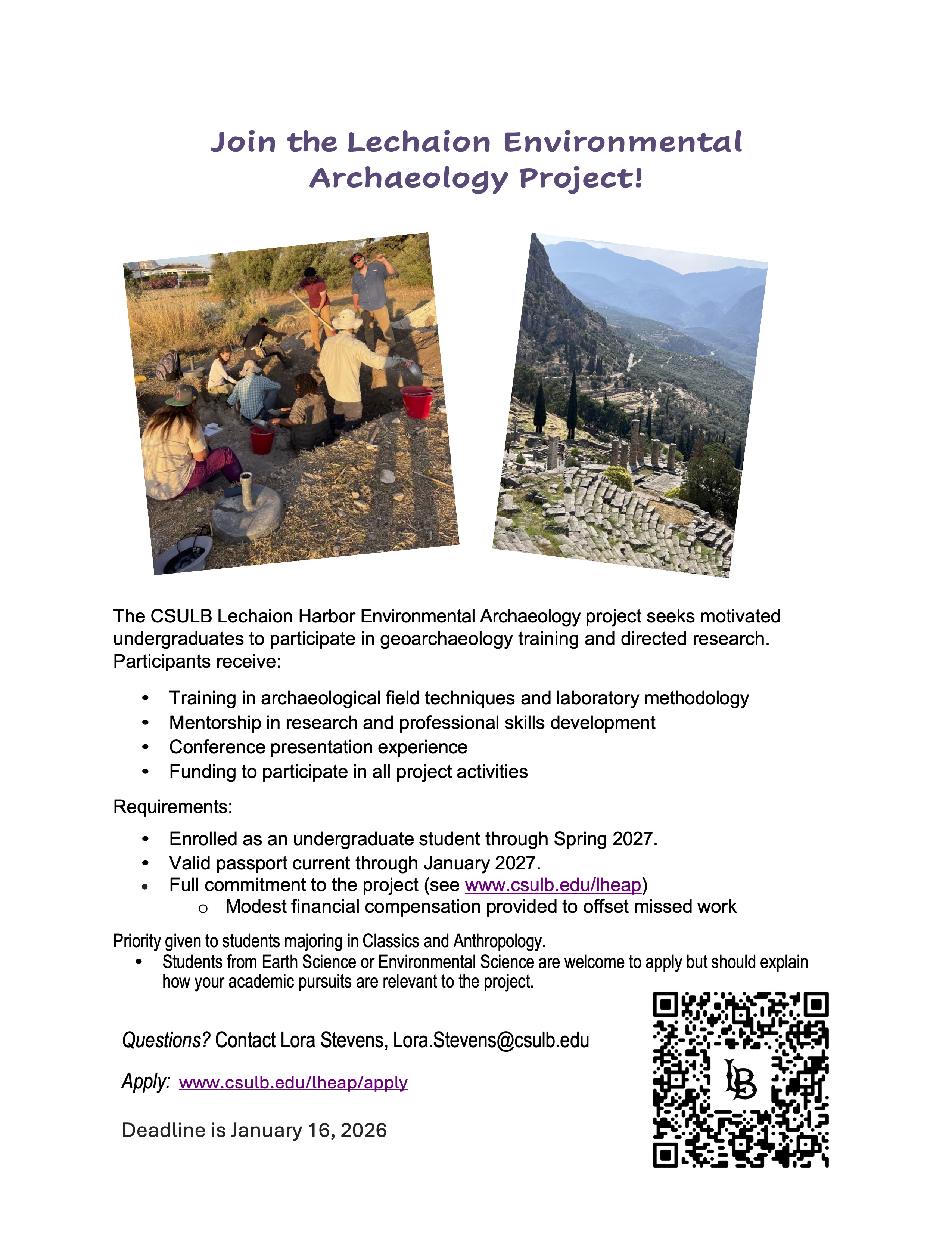 students digging in the ground