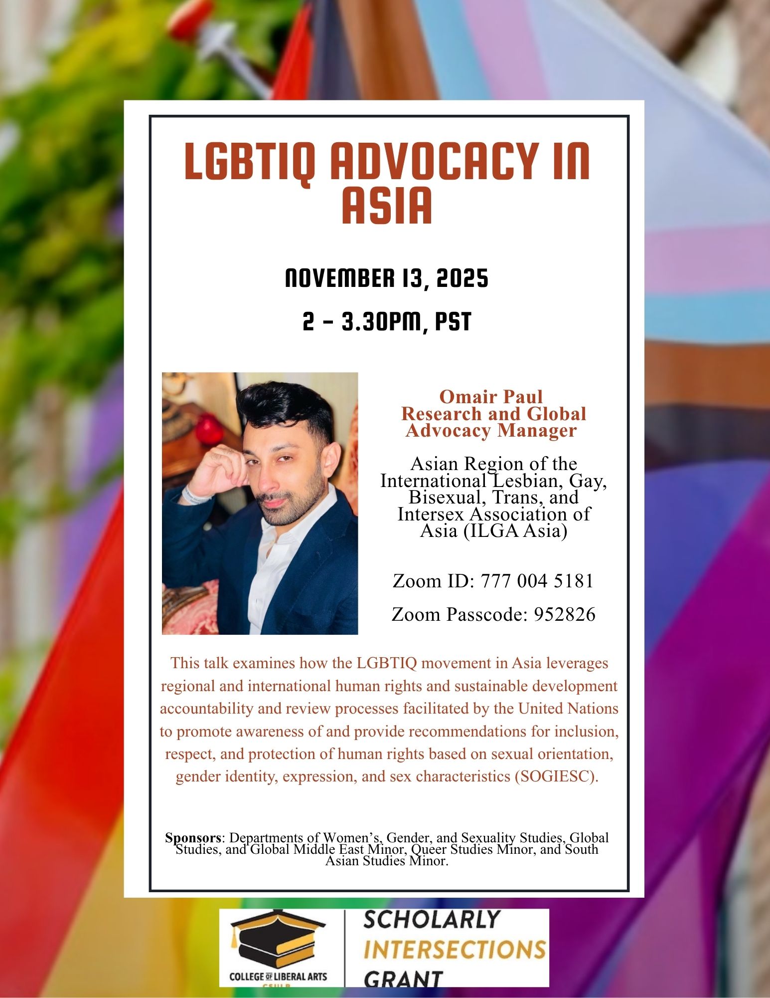 Paul Virtual Talk Flyer