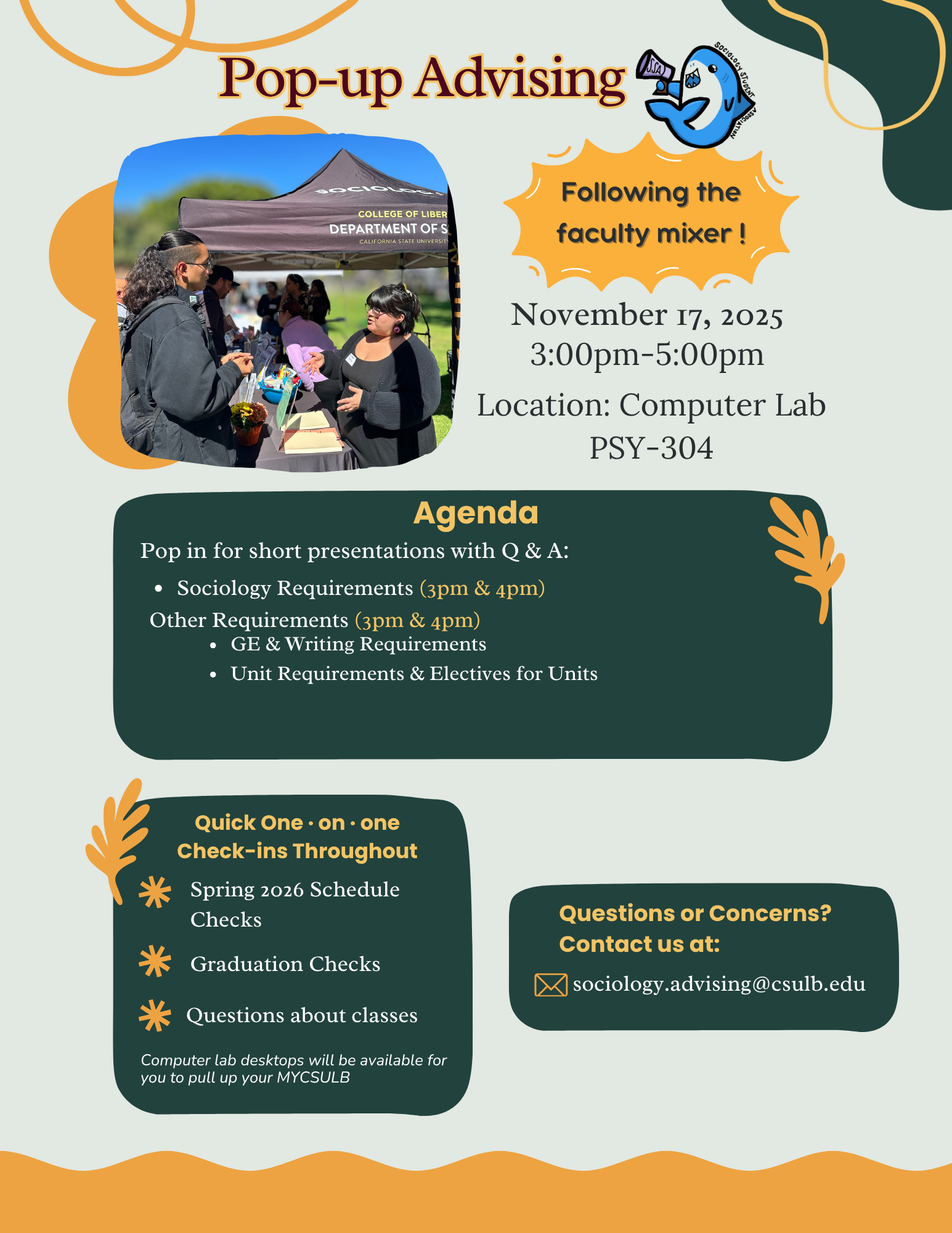 Sociology Pop-up Advising Event