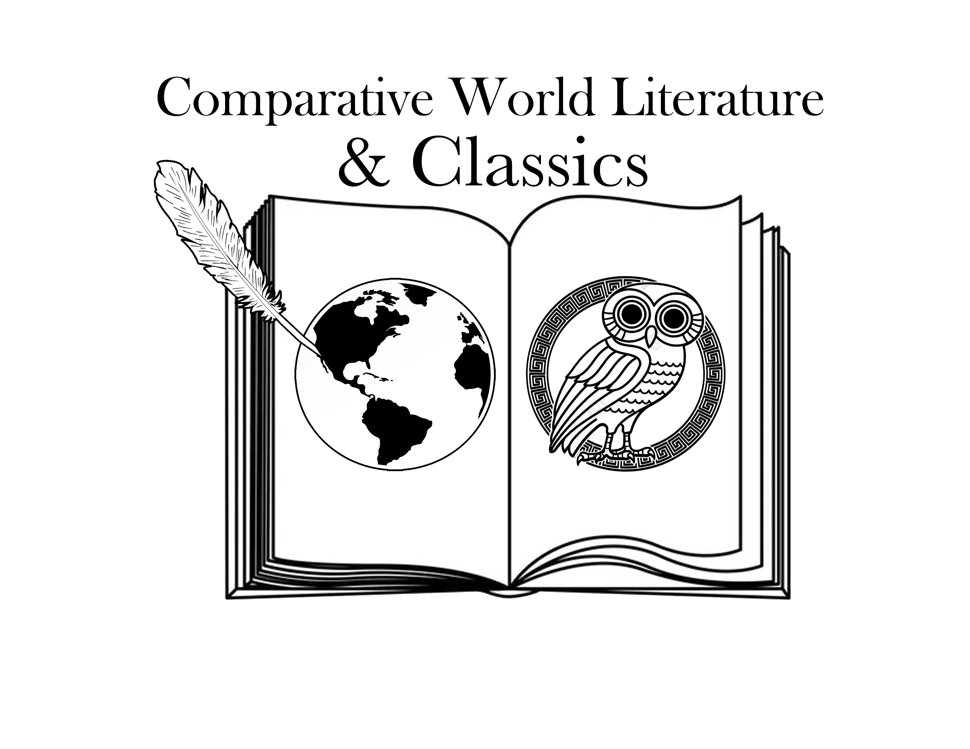 the world with a feather and an owl both on pages of a book