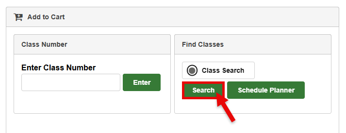 Screenshot of MyCSULB Student Center. "Search for Classes" button is outlined.