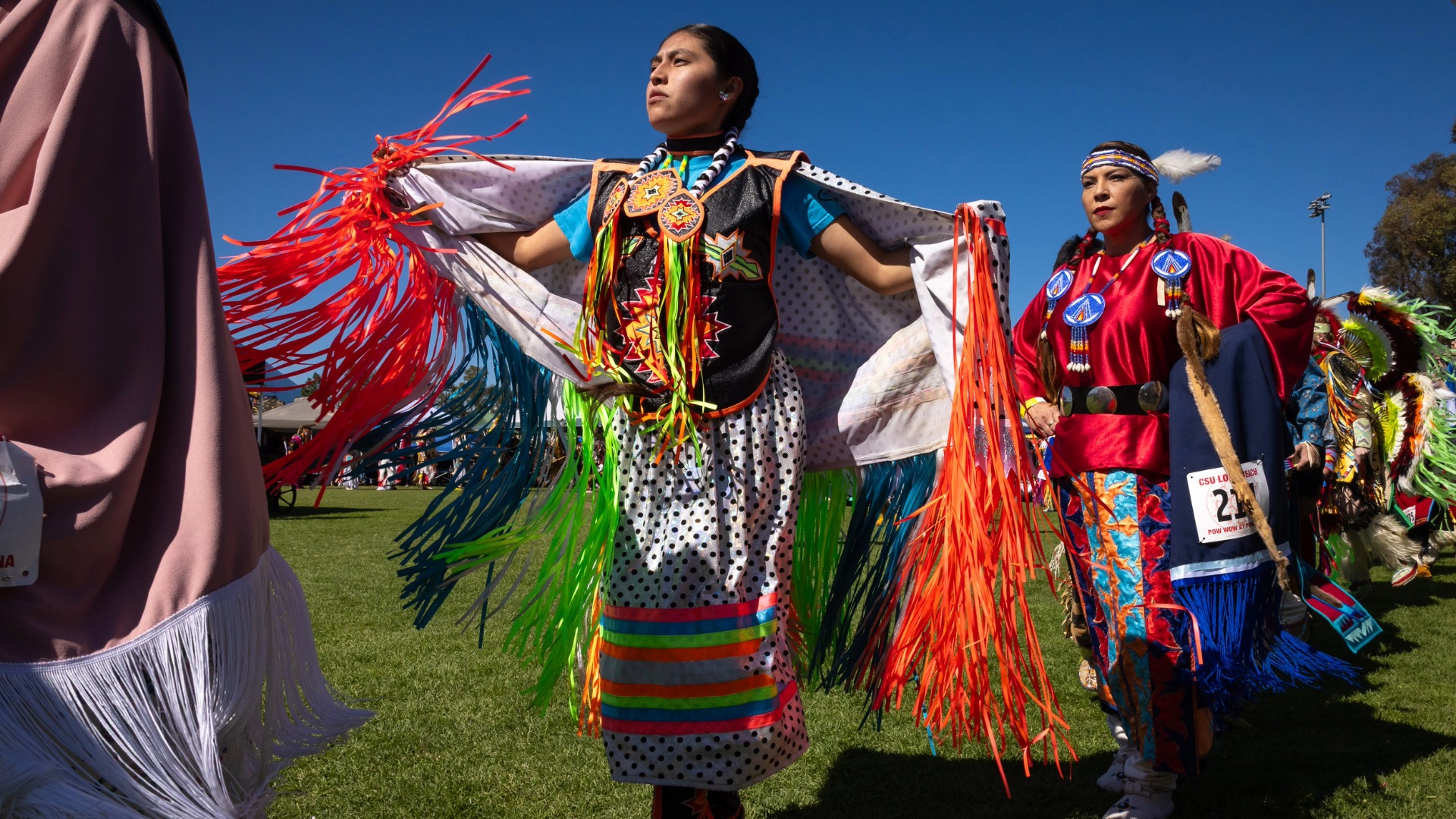 Native American dancers at CSULB Pow Wow 2025.
