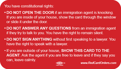 Know Your Rights Card