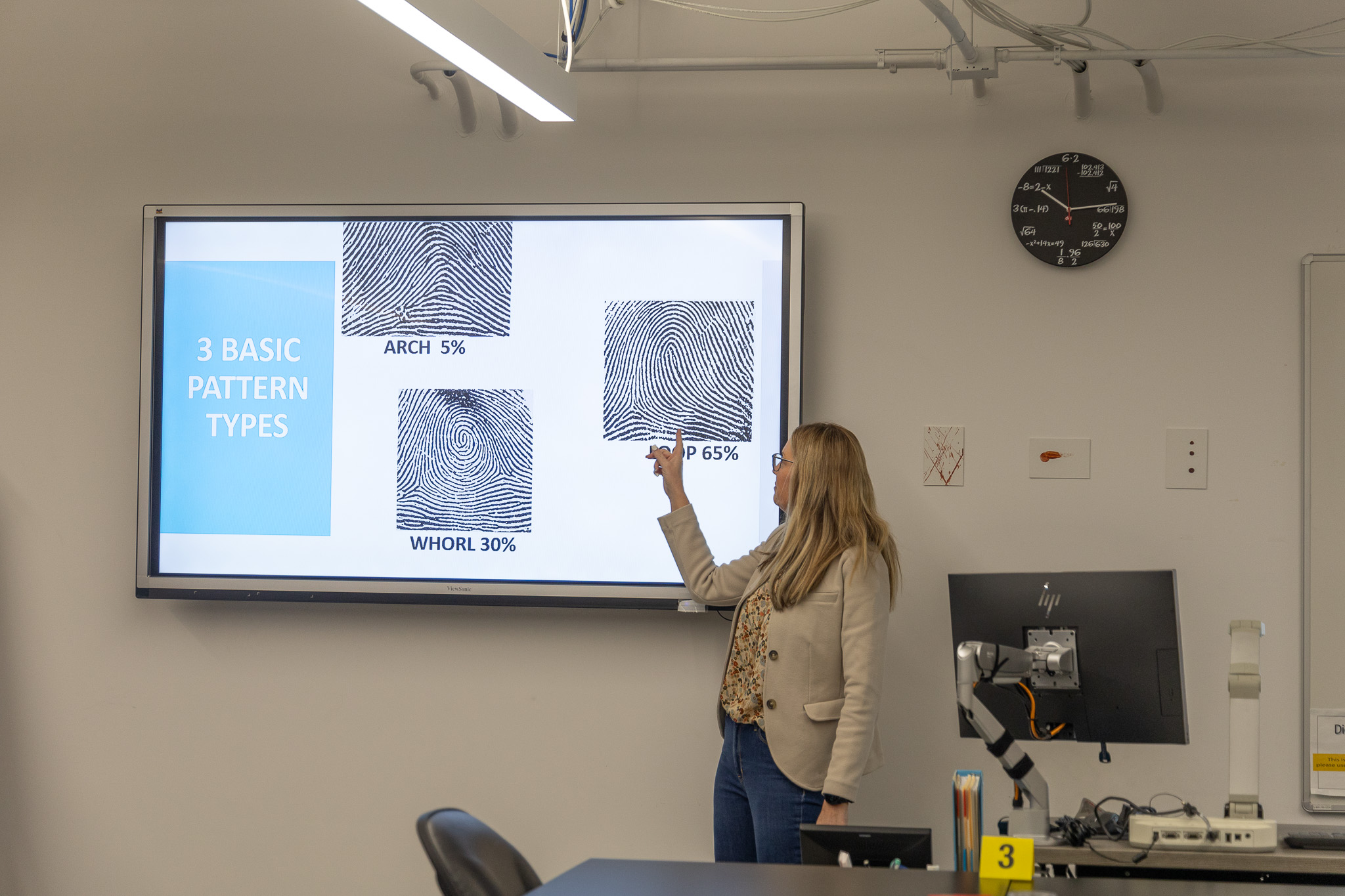 Prof. Kimberlee Guluzian lectures in class