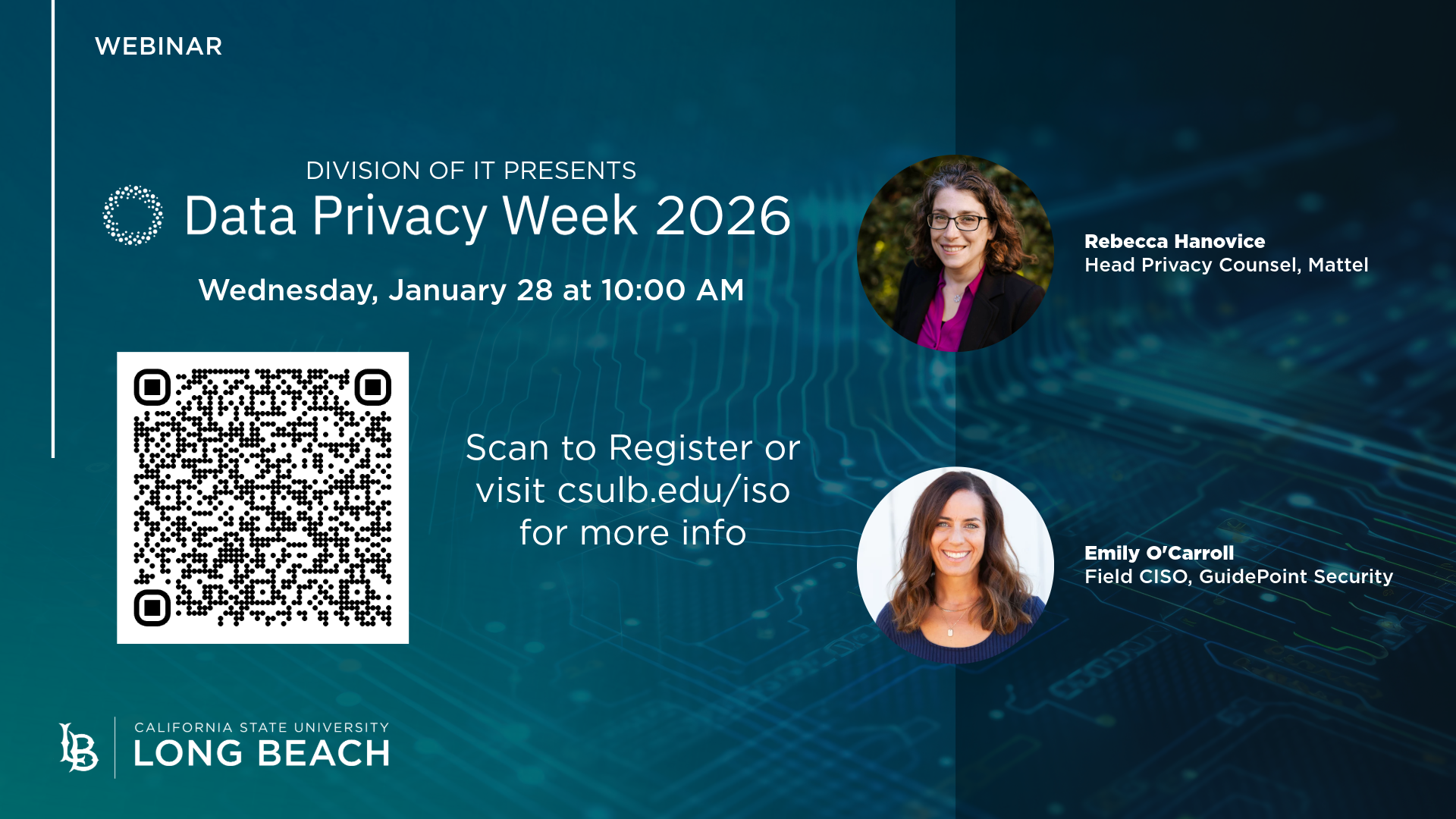 Data Privacy Week Webinar with GuidePoint and Mattel on January 28 at 10AM on Zoom.