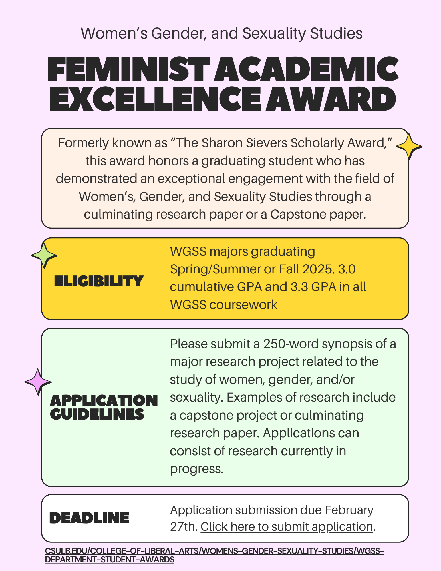 WGSS Feminist Academic Excellence Award 25-26