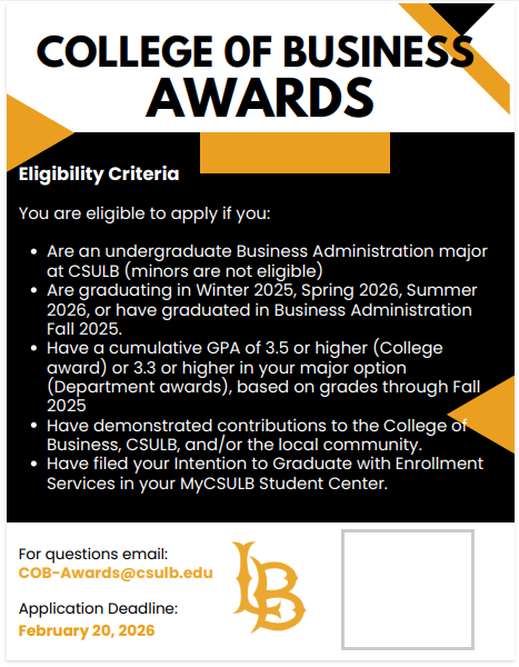 COB Awards flyer 2026