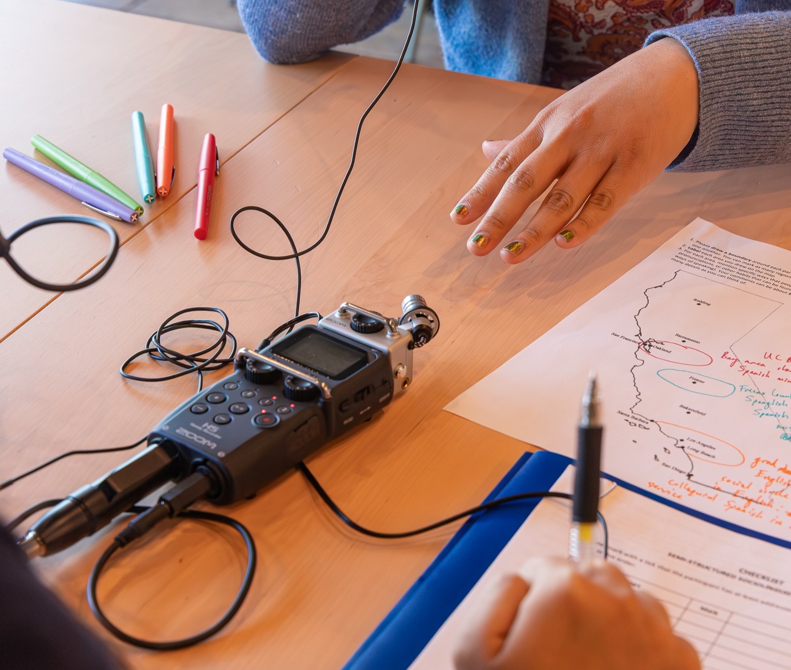 Notes taken during a field interview