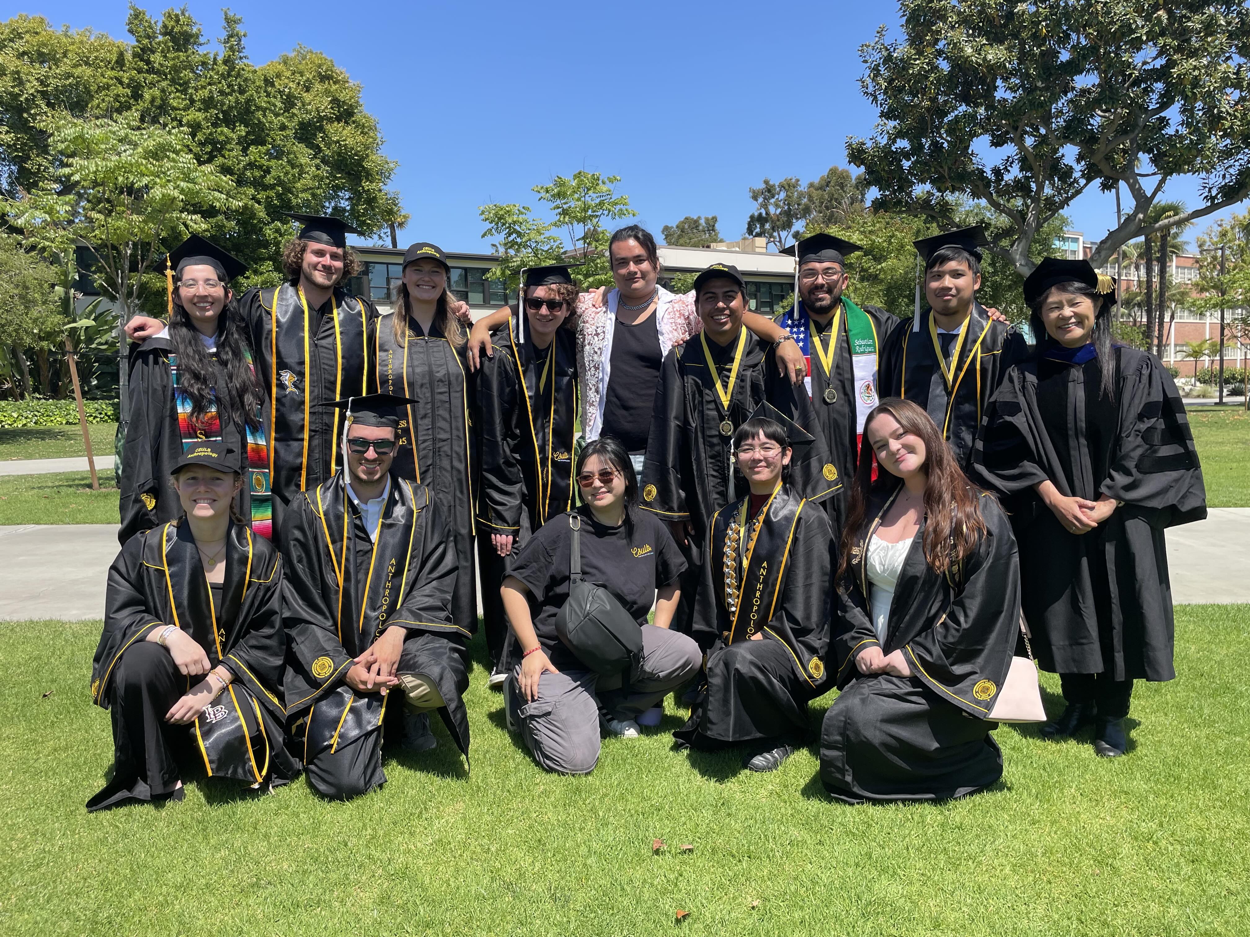 Anthropology students at graduation.