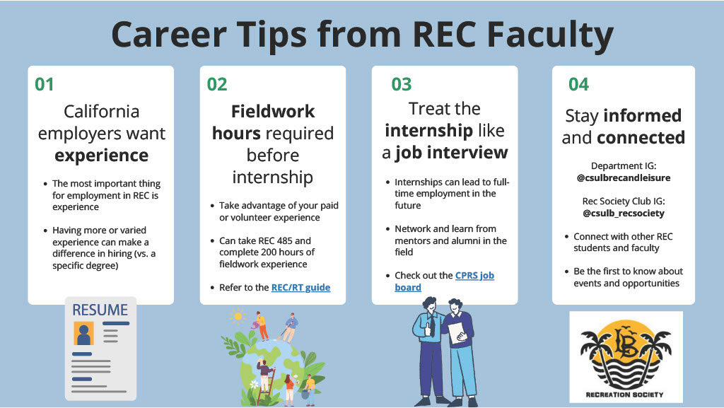 Recreation Career Tips