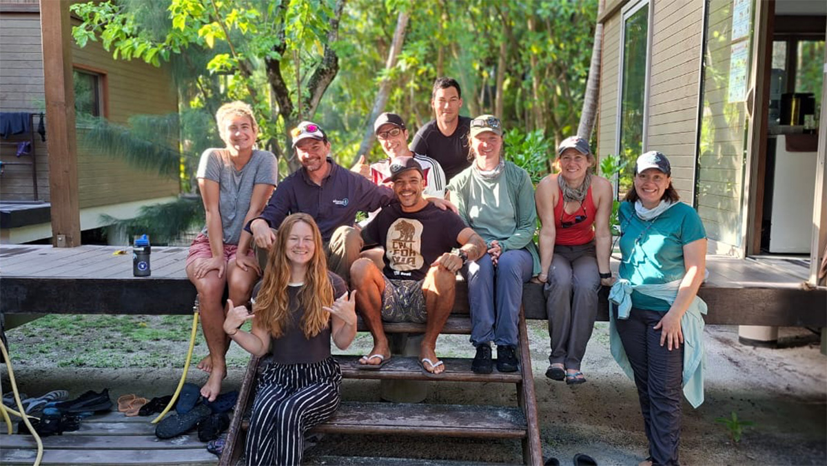 group at the Tetiaroa Society Research Station