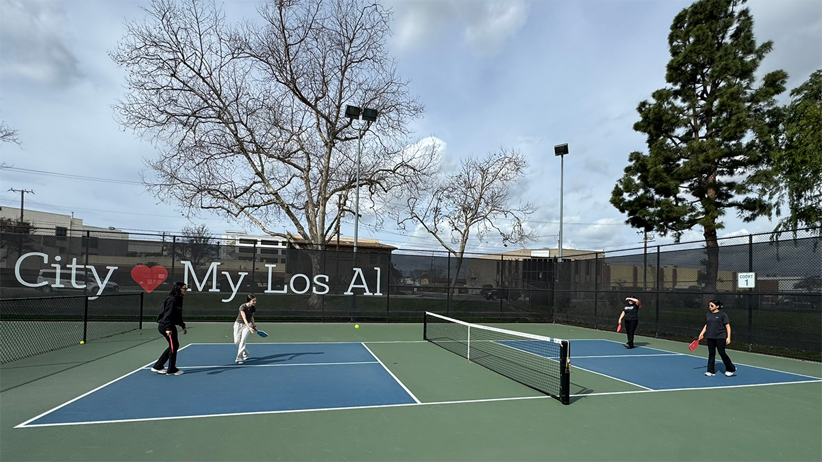 people playing pickleball