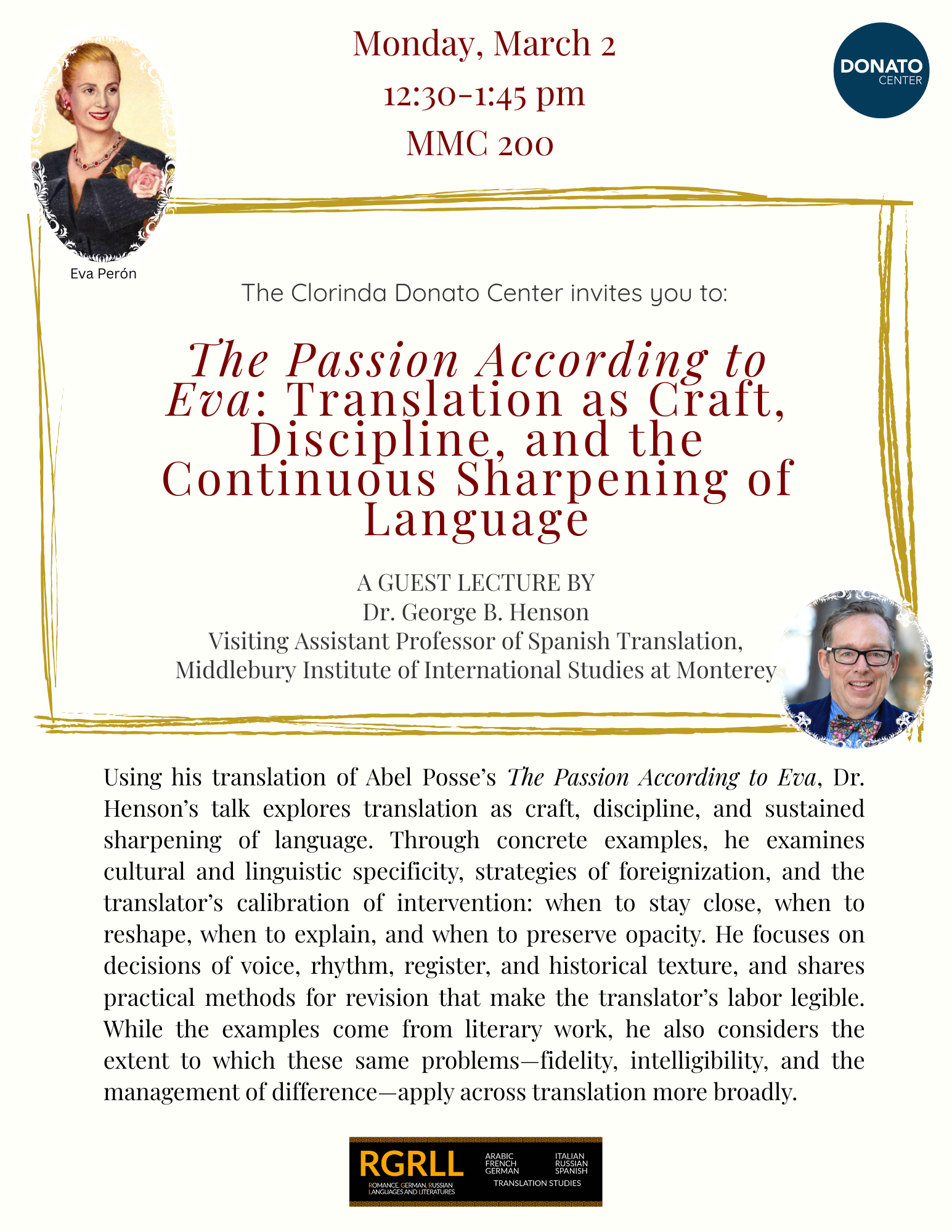 Hensen Lecture Flyer