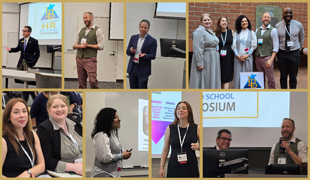Eight photos of the various Speakers at the HR Symposium