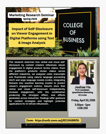 COB MKTG 2026 Brown Bag class info on the page event spring
