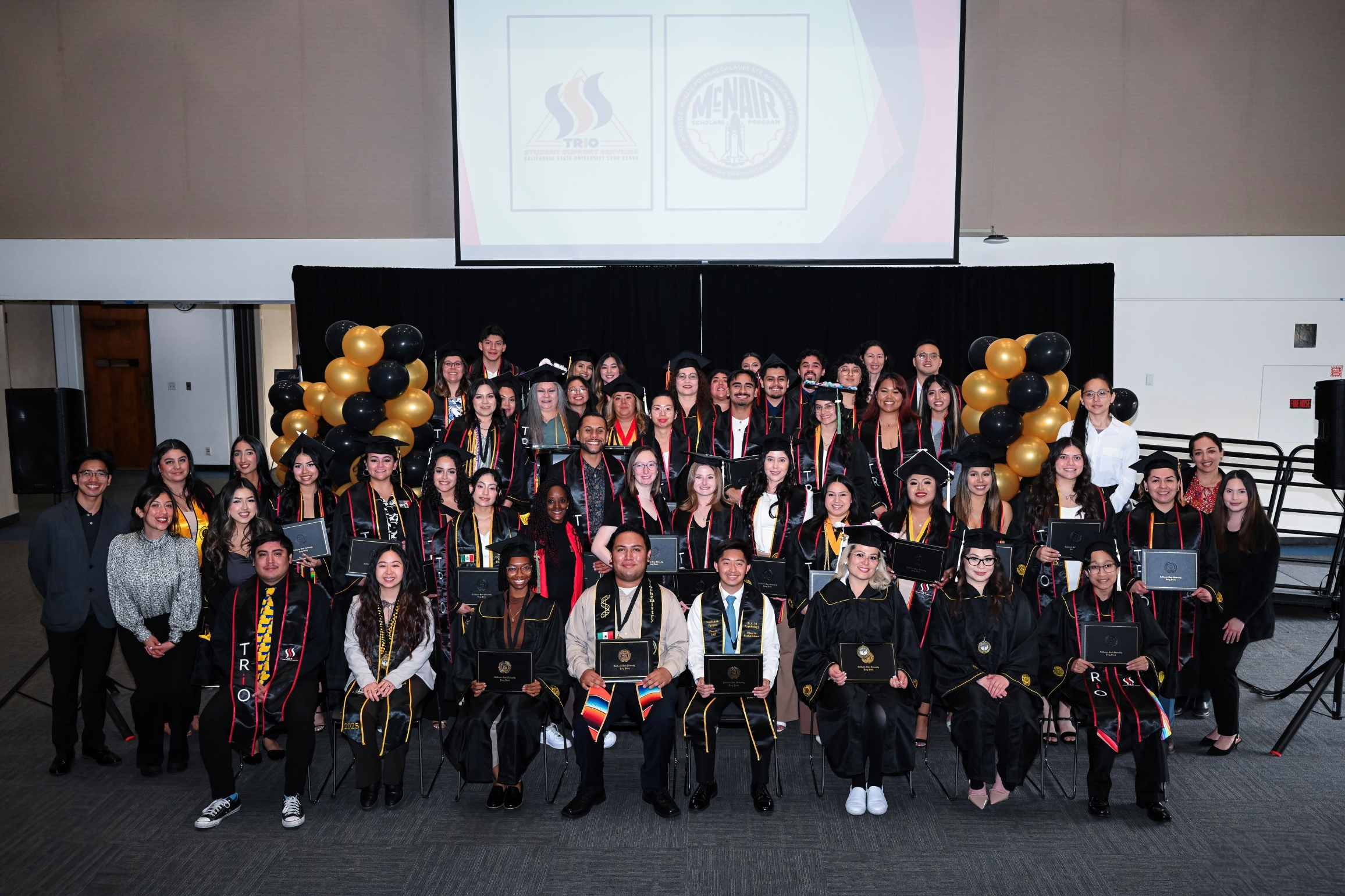 A group picture of all the TRIO Graduates together