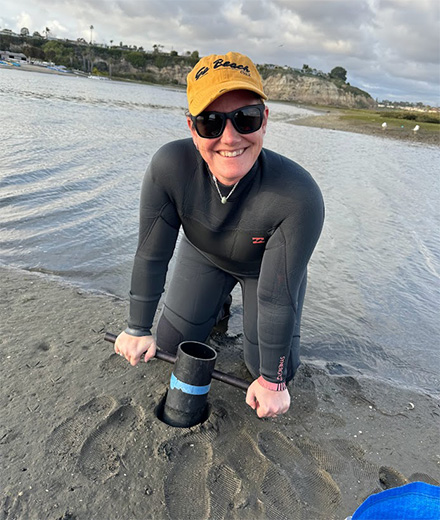 Christine Whitcraft in the field