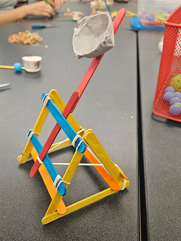 catapult made from craft materials