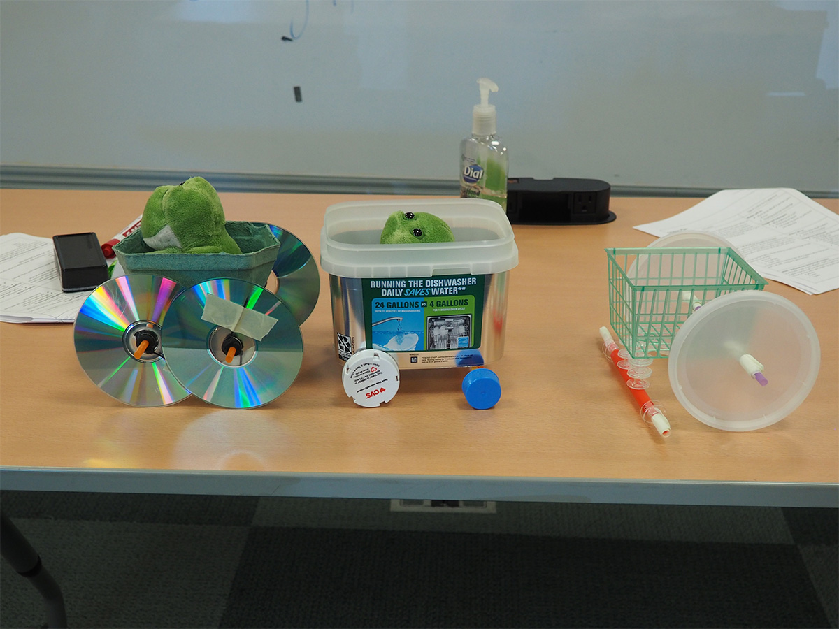 small racecars made from household plastic items