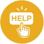 Help button being clicked icon