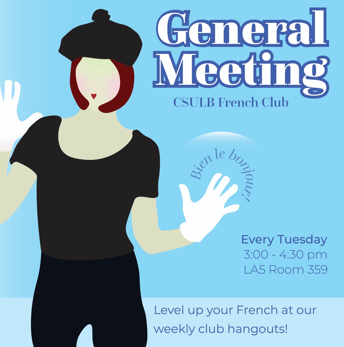 French Club General Meeting Flyer