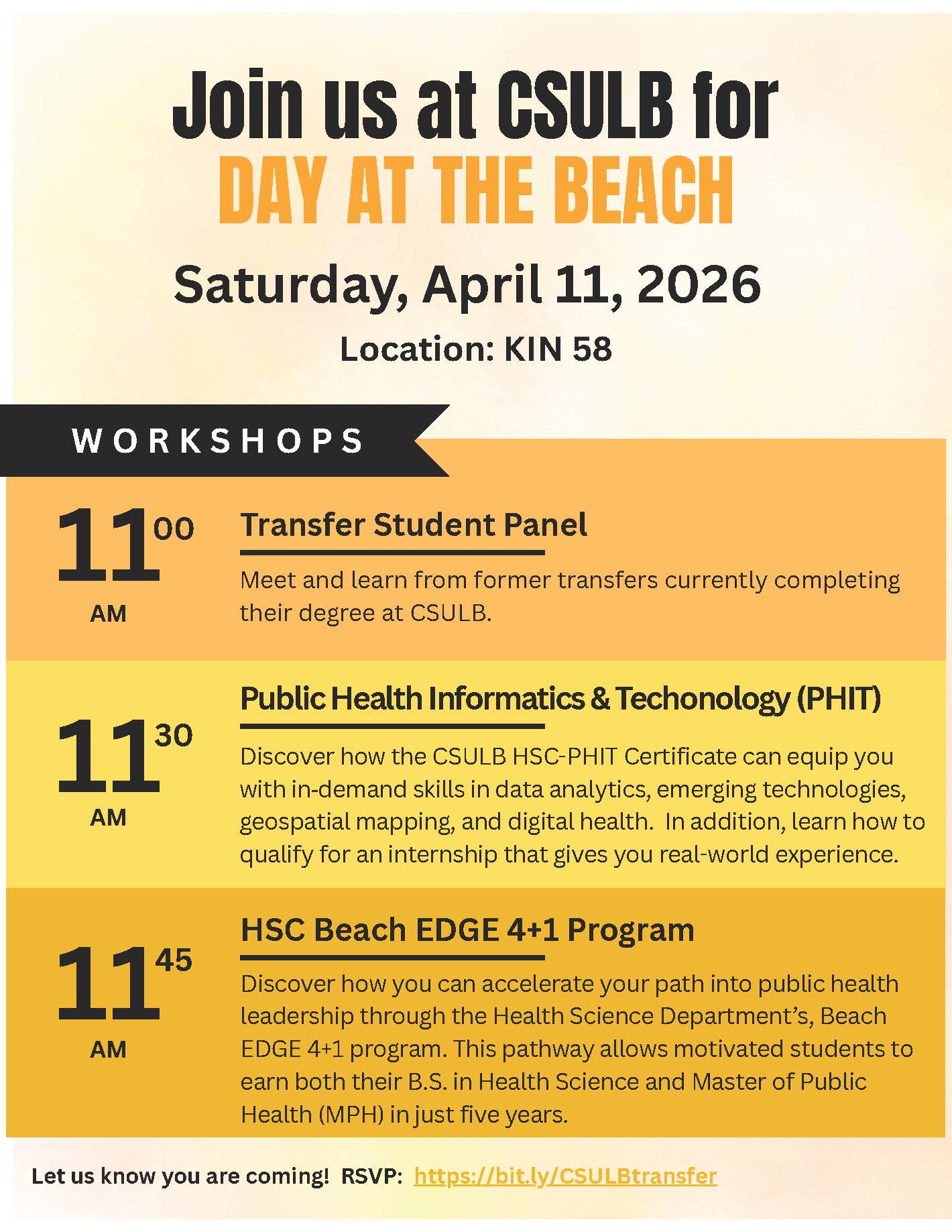 Day at the Beach Workshop Descriptions