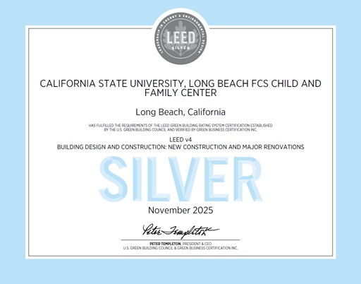 LEED Silver Award - FCS Child & Family Center Project