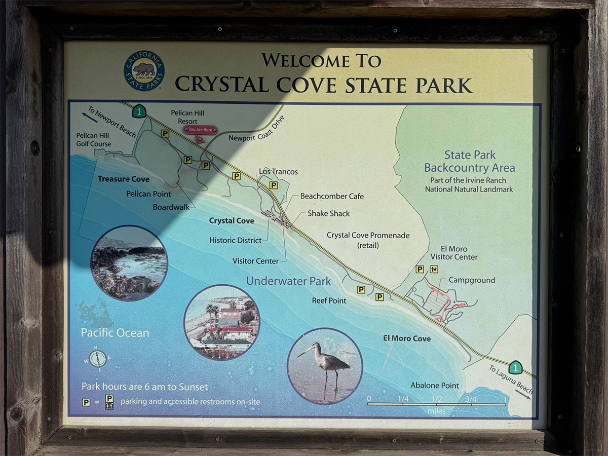 Crystal Cove State Park area map